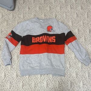 NFL Gray and Orange Browns Team Sweatshirt